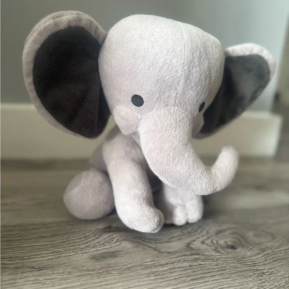 Plush Gray Elephant Stuffed Animal - Picture 4 of 4